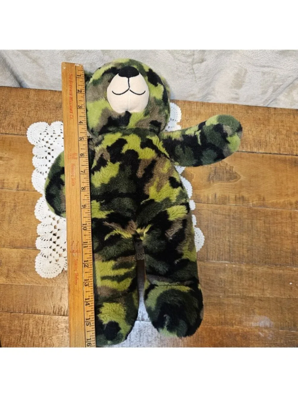Build a Bear BABW 2010 Green  Camo Camouflage Teddy Bear Stuffed Animal Plush